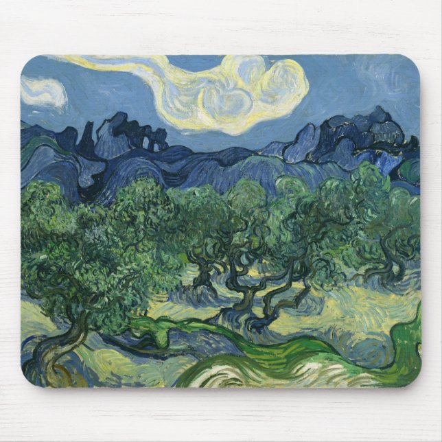 The Olive Trees by Van Gogh Fine Art Mouse Pad (Front)