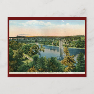 The Olympian Train, Short Line Bridge Vintage Postcard