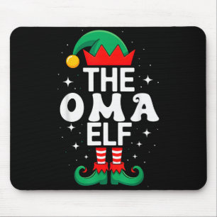 The Oma Elf Funny Christmas Matching Family Group  Mouse Pad