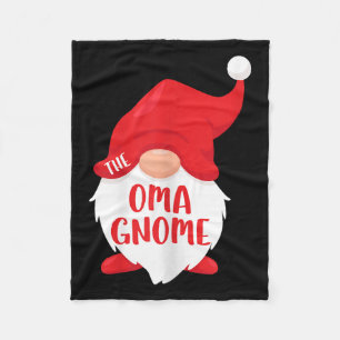 The Oma Gnome Matching Christmas Gnome Shirt Fleece Blanket