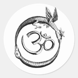the omroboros classic round sticker