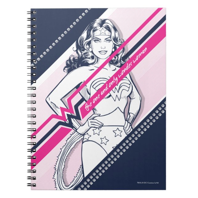 The One And Only Wonder Woman' Retro Graphic Notebook (Front)