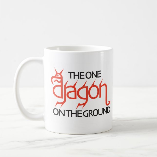 THE ONE DRAGON ON THE GROUND COFFEE MUG (Left)