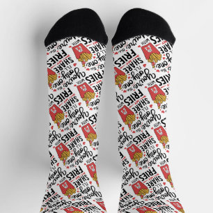 The one I’ll Share My Fries With Funny Valentines Socks
