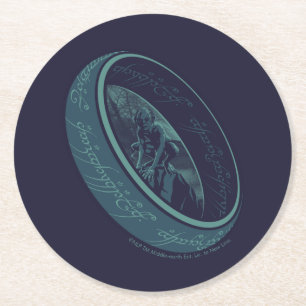 THE ONE RING™ GOLLUM™ Graphic Round Paper Coaster