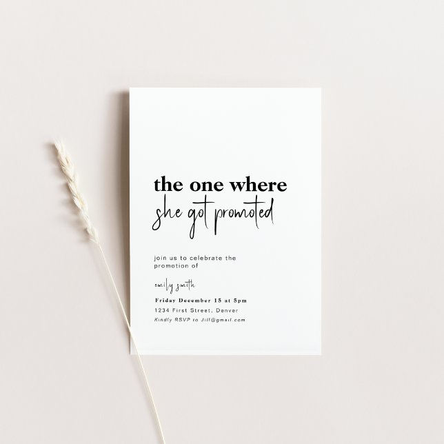 The One Where She Got Promoted Invitation (Creator Uploaded)