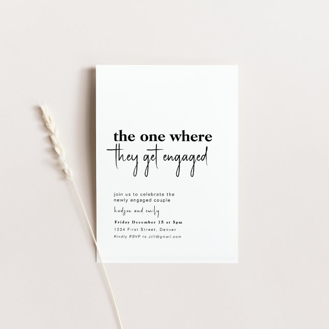 The One Where They Got Engaged Invitation (Creator Uploaded)