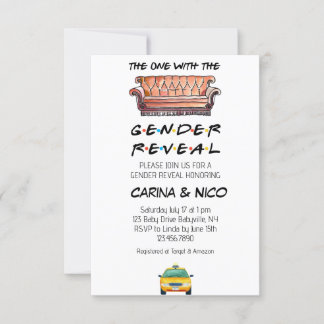 The One With the Gender Reveal Baby Shower Invite