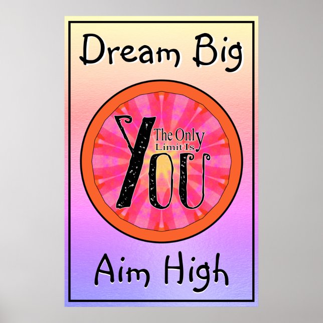The Only Limit Is You Custom Text Positive Quote  Poster (Front)