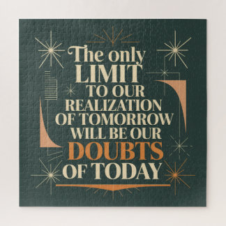 The Only Limit To Our Realization Of Tomorrow Jigsaw Puzzle