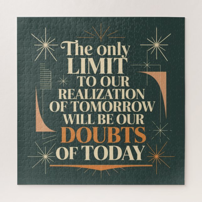 The Only Limit To Our Realization Of Tomorrow Jigsaw Puzzle (Vertical)