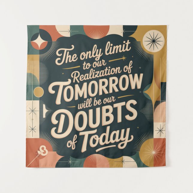 The Only Limit To Our Realization Of Tomorrow Tapestry (Front)