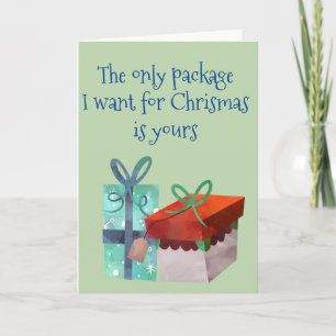 The only Package I want For Christmas Is Yours Holiday Card