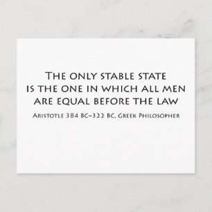 "The only stable state is the one in which... Postcard