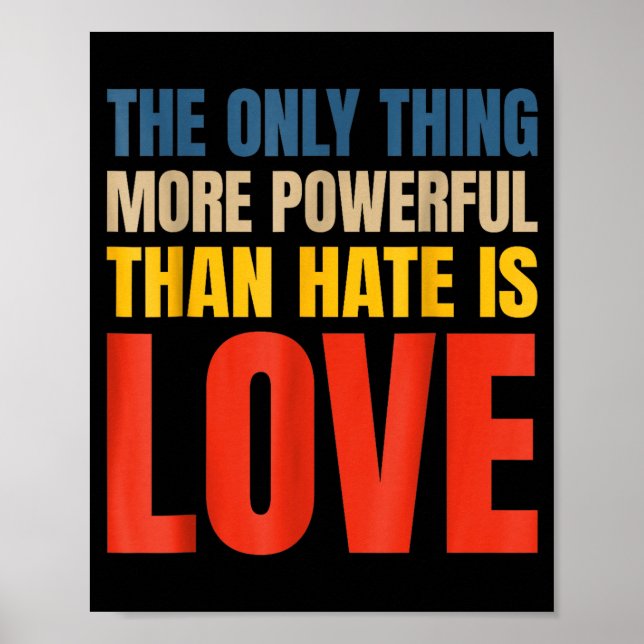 The only thing more powerful than hate is love The Poster (Front)