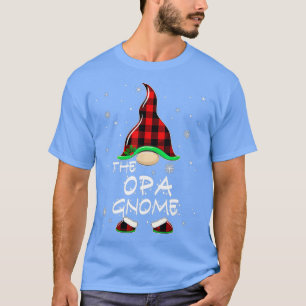 The Opa Gnome Buffalo Plaid Matching Family Christ T-Shirt