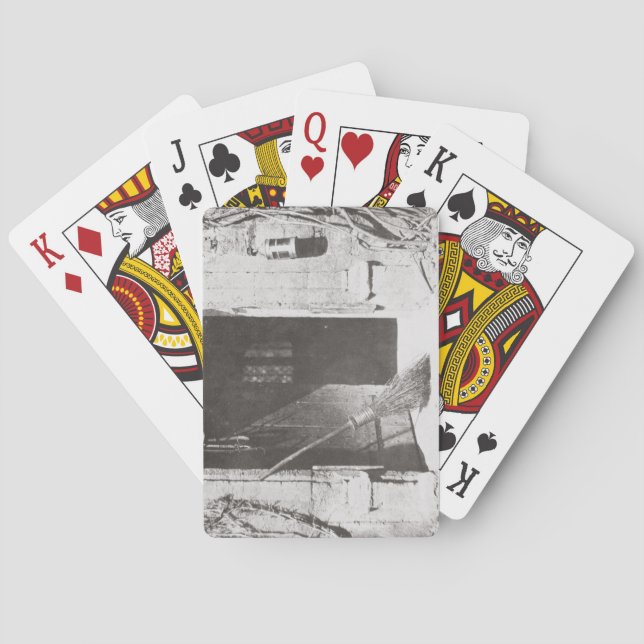The Open Door, March, 1843 (b/w photo) Playing Cards (Back)