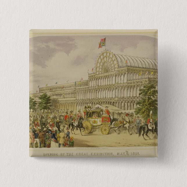 The Opening of the Great Exhibition, May 1st 1851, 15 Cm Square Badge (Front)