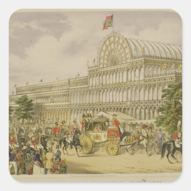 The Opening of the Great Exhibition, May 1st 1851, Square Sticker (Front)