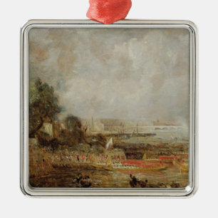 The Opening of Waterloo Bridge, c.1829-31 (oil on Metal Tree Decoration