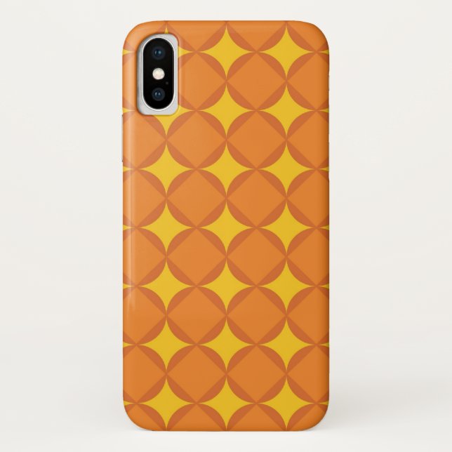 The Orange 70's year styling circle Case-Mate iPhone Case (Back)