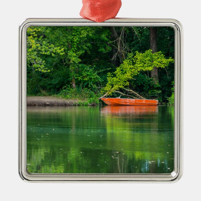 The Orange Boat Metal Tree Decoration (Front)