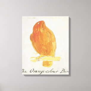 The Orange Colour Bird, from 'Sixteen Drawings of Canvas Print