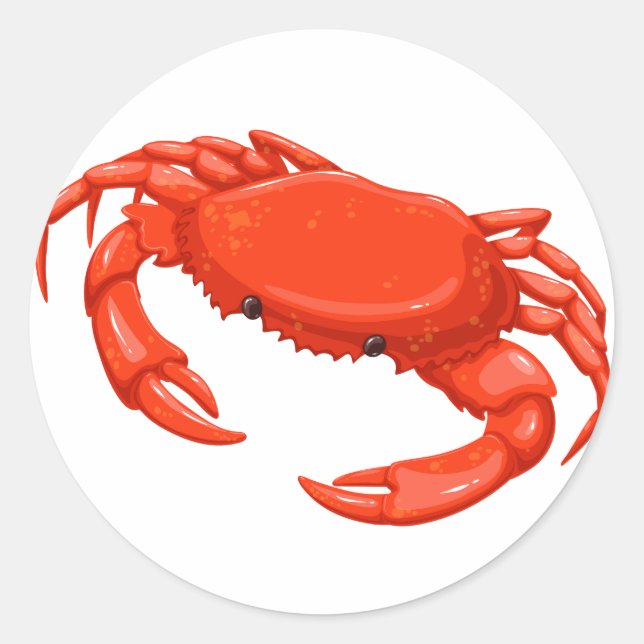 The Orange Crab Classic Round Sticker (Front)