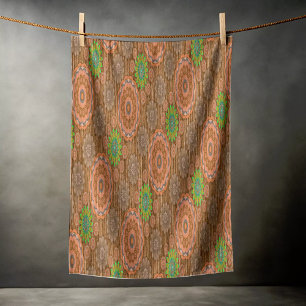 The Orange floral rainy scatter fibres textured Beach Towel
