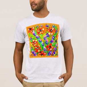 "The Orange Flowers" Cute Painting. Buy Now T-Shirt
