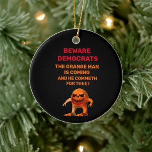 The ORANGE MAN  Ceramic Tree Decoration