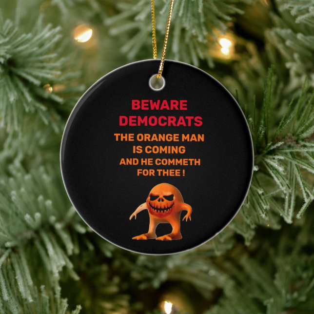 The ORANGE MAN  Ceramic Tree Decoration (Tree)