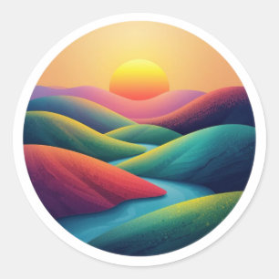 The Orange Sun Classic Round Sticker