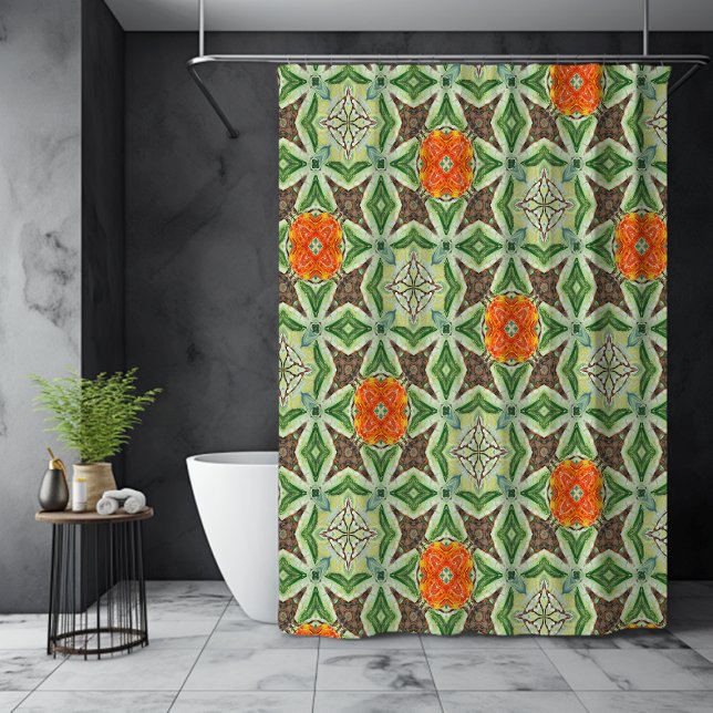 The Orange Tree Fine Art Oil Painting Shower Curtain (Creator Uploaded)