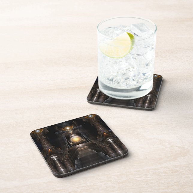 The Orb Of Acrellis Fractal Art Coaster Set (Right Side)
