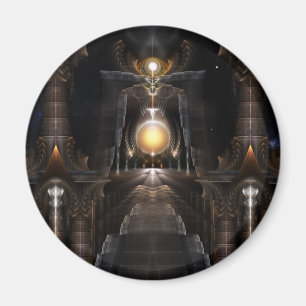 The Orb Of Acrellis Fractal Art Magnet