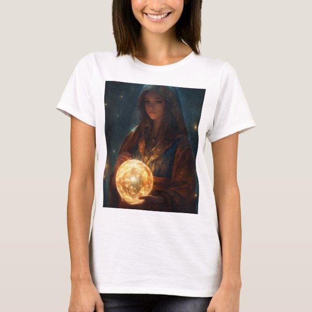 The Orb of Mystery: Light in Her Hands T-Shirt (Front)