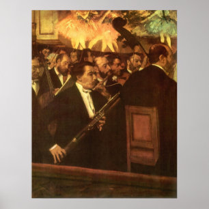The Orchestra of Opera by Edgar Degas, Vintage Art Poster