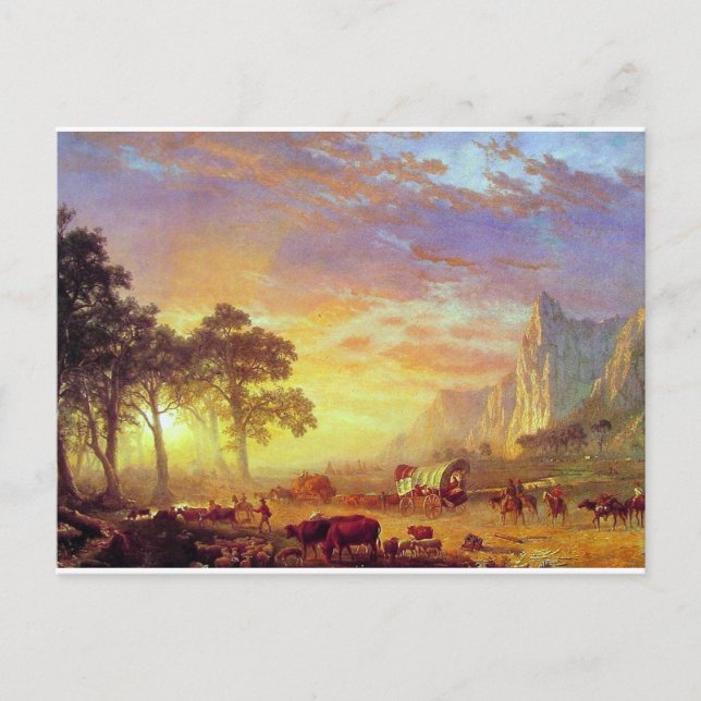 The Oregon Trail - Albert Bierstadt Postcard (Front)