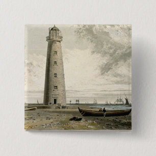 The Orford Nefs Lighthouses, Suffolk, from Volume 15 Cm Square Badge