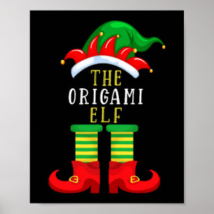 The Origami Elf Christmas Funny Family Matching Xm Poster