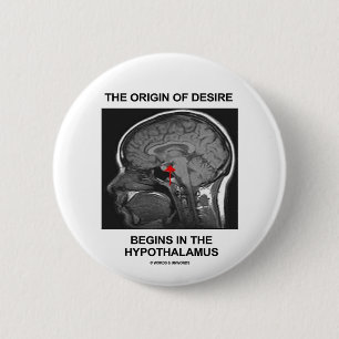The Origin Of Desire Begins In the Hypothalamus 6 Cm Round Badge