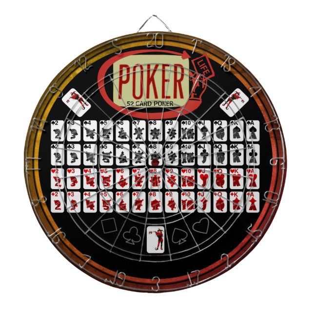 The Original 52 Card Poker Life 3.0 Dart Board (Front)