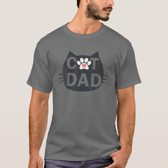 The Original Cat Dad Gift From The Cat, Cat Dad Gi T-Shirt (Front)