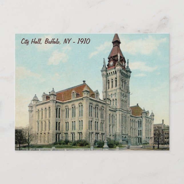 The Original City Hall in Buffalo Postcard (Front)