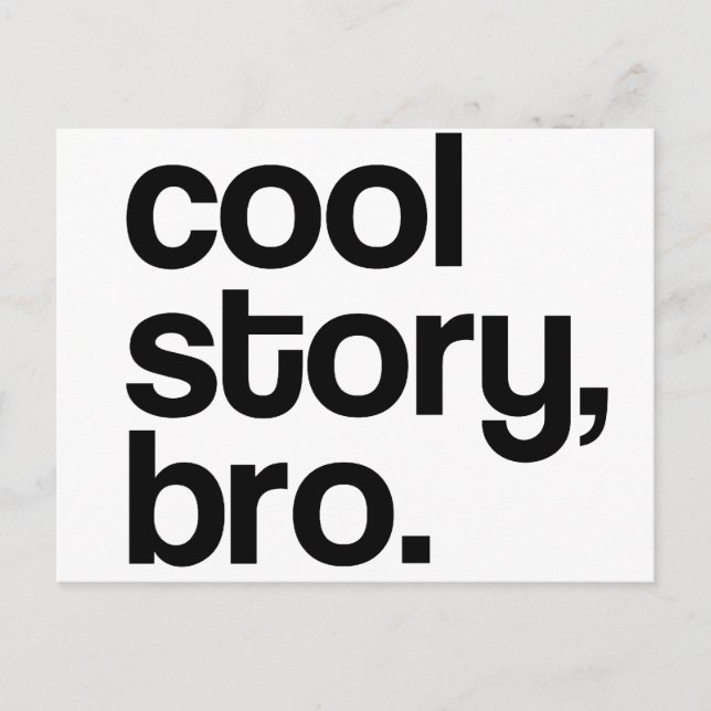 THE ORIGINAL COOL STORY BRO POSTCARD (Front)