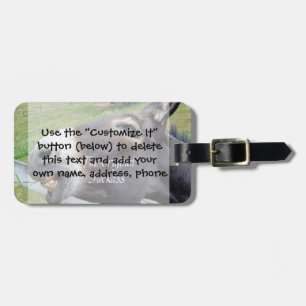 The Original Jackass Funny Donkey Mule Farm Animal Luggage Tag