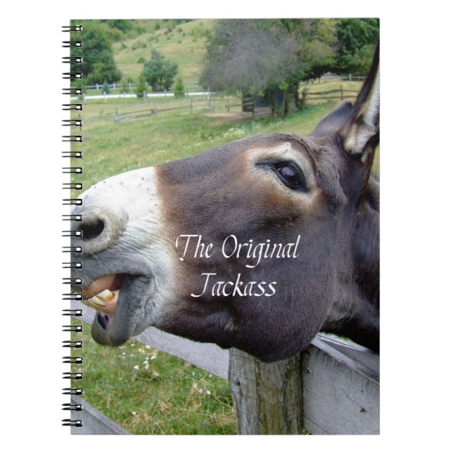 The Original Jackass Funny Donkey Mule Farm Animal Spiral Notebook (Front)