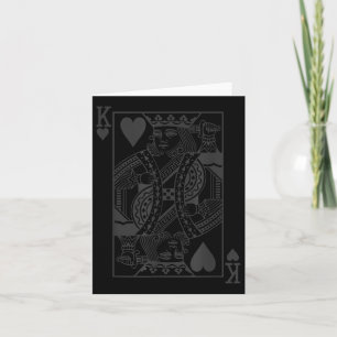 The Original King Of Hearts Dark Design  Card