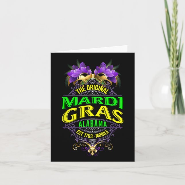 The Original Mobile Alabyma Mardi Gras  Card (Front)